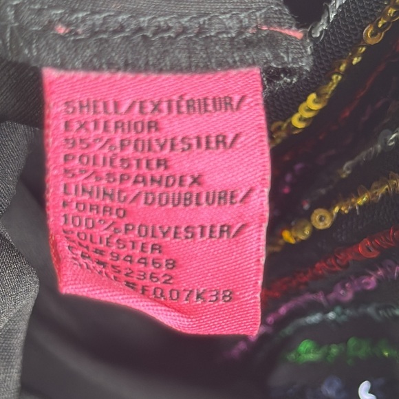 Betsey Johnson Sequin Striped Dress Wrap Rainbow Cocktail Party Spaghetti Strap - Picture 11 of 12